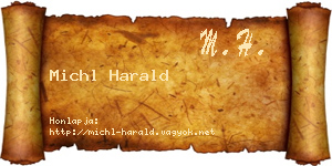 Michl Harald névjegykártya